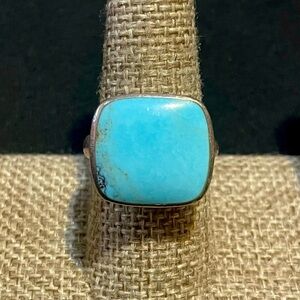 Turquoise Sterling Silver Ring Size 9 Thailand SX925